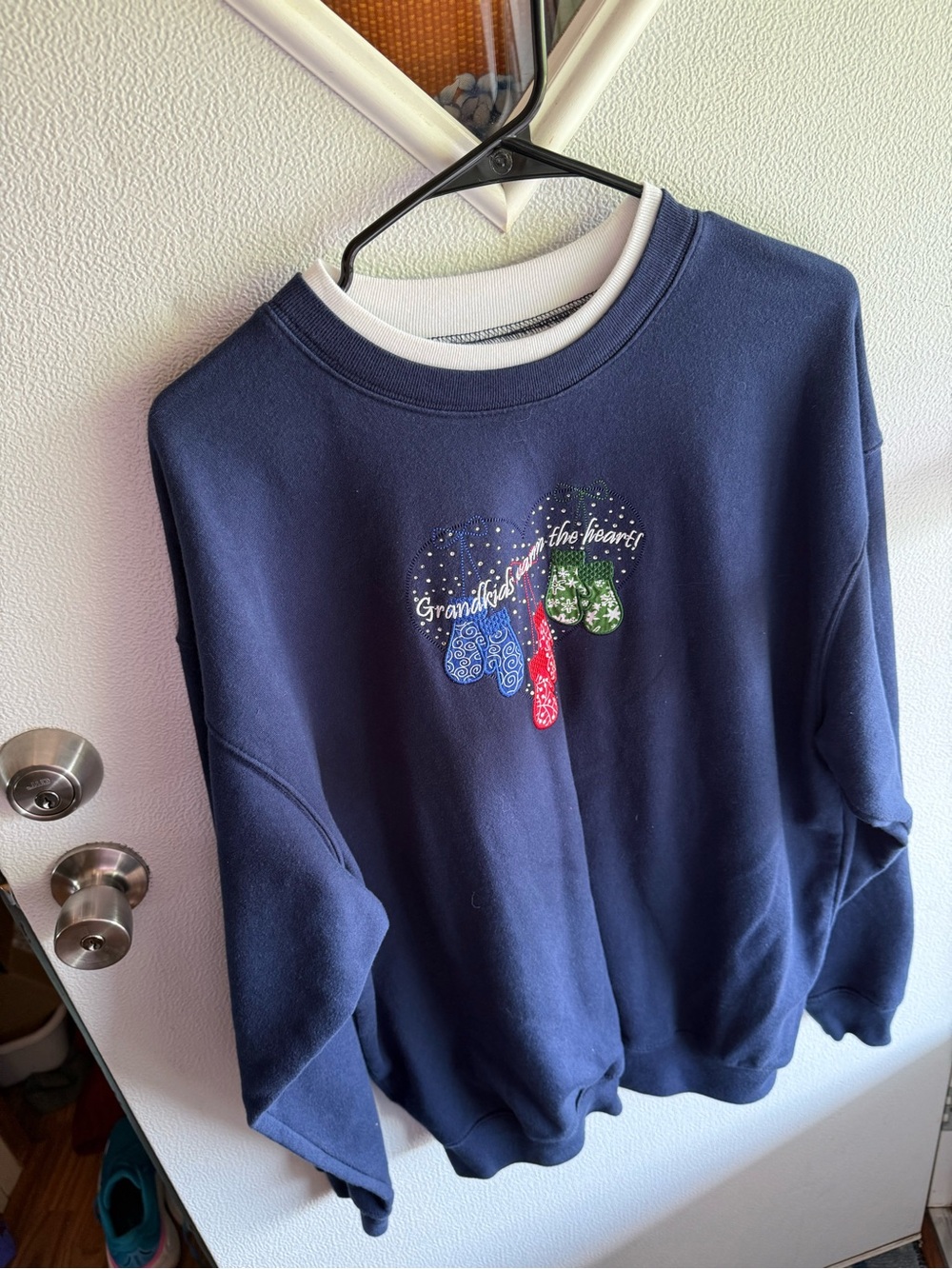 Navy 'Grandkids Warm the Heart' Graphic Crewneck Sweatshirt